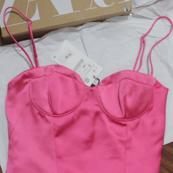 NWT Hot Pink Bodysuit from Zara, size S. - Picture 9 of 9